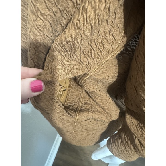 Lululemon Sweater Women 10 Brown Rippled V-Neck Pullover Oversize Relaxed Pocket - Picture 4 of 8